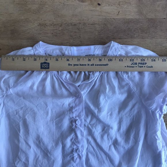 bella dahl girl lavender button top Sz 8 - Picture 6 of 7